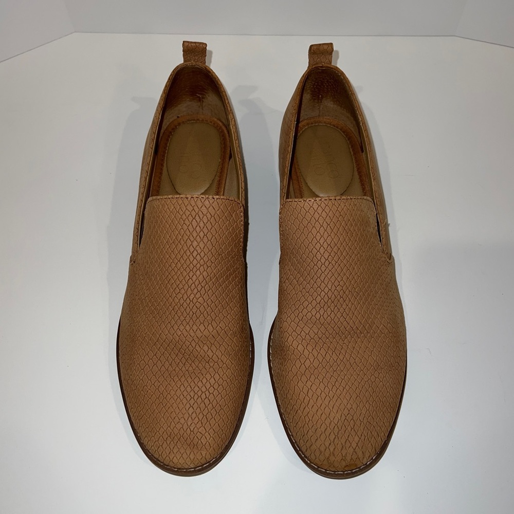 Franco Sarto Tan Leather Loafers